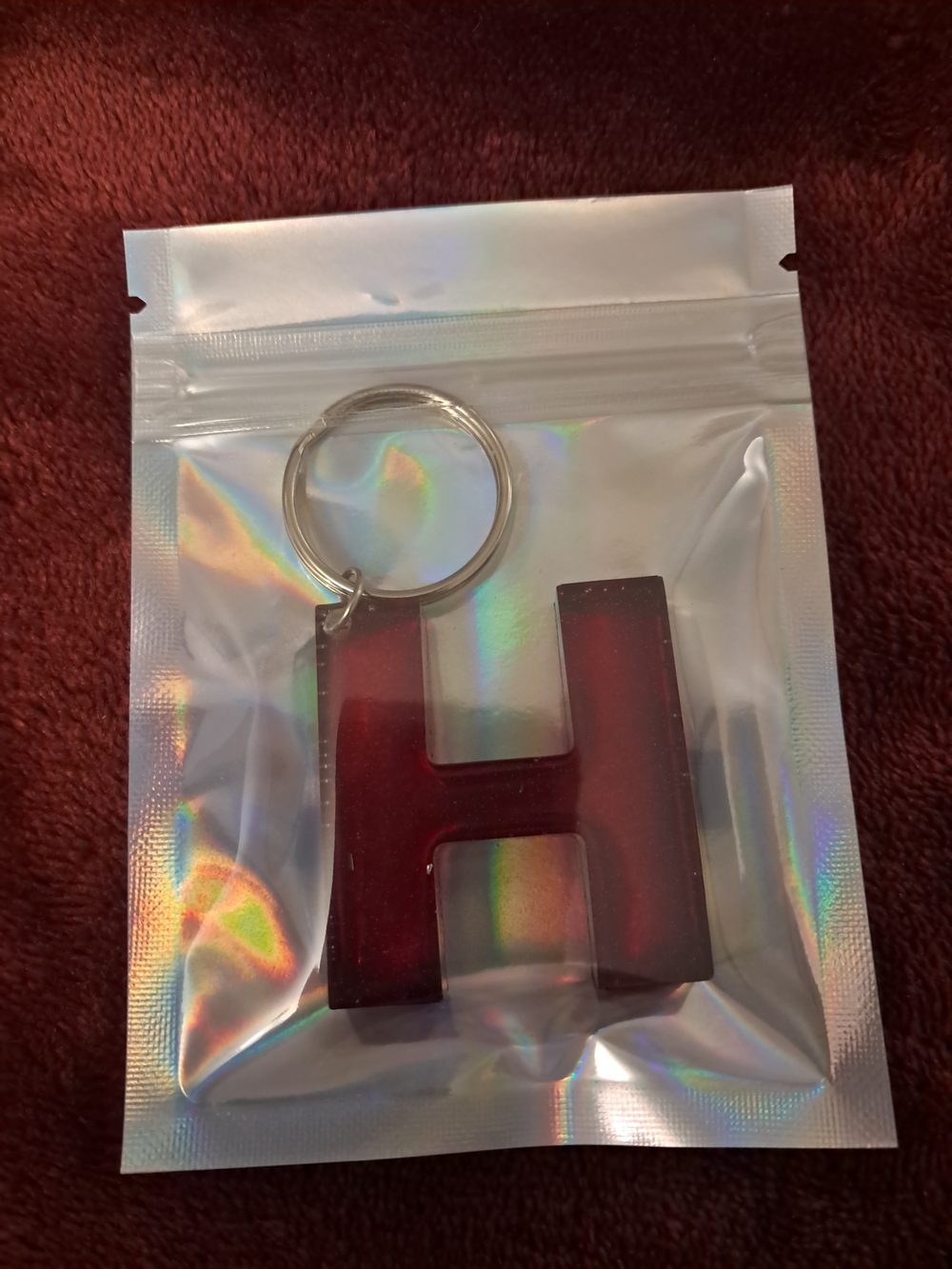 Red Letter H Keychain